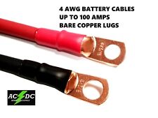 4 Awg Copper Battery Cable Power Wire Car Inverter Rv Solar Carts