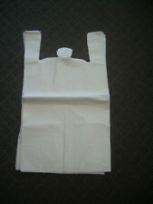 100 White Strong Plastic Dual Handle Jumbo Bags Retail Shopping 17 X 8 X 29
