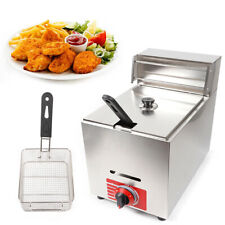 Single Basket Commercial Deep Fryer Propane Gas Use Gas Fryers Counter Top New