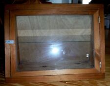 Wood And Glass Tabletop Upright Showcase With 1 Shelf Fedex Shipping
