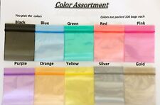100 Small Baggies 1010 All Colors And Clear Mini Resealable Poly Bags All 299