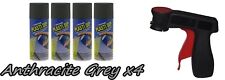 Performix Plasti Dip Anthracite Grey 4 Pack Wheel Kit Spray 11oz Cans Trigger