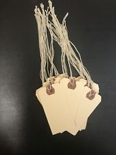 X 25 Manila Shipping Tags 2 With String And Reinforced Eye 3 14 X 1 58