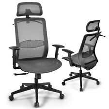High Back Mesh Office Chair Swivel Executive Chair With Lumbar Support Grey