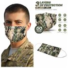 Camoarmy50pcs3plylayer Disposable Face Mask Dust Filter Safety Protection