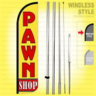 Pawn - Windless Swooper Flag Kit 15 Tall Feather Banner Shop Sign Yz-h