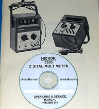 Hickok 3300 Digital Multimeter Manual Operating Service Schematics