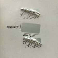 Blank Warranty Protection Tamper Proof Seal Sticker 3 Rows Matte Silver 500pcs