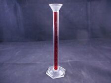 Pyrex Glass 10ml Lifetime Red Graduated Cylinder Single Metric Scale Funnel Top