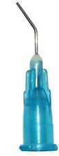 Dental Pre Bent Dispensing Needle Tips For Etch Sealant Blue 25 Gauge 100pk