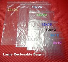 Large Reclosable Seal Top Clear Big Clothing Merchandise Storage Bags 2 Mil