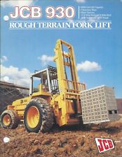 Fork Lift Truck Brochure Jcb 930 Rough Terrain C1988 Lt520