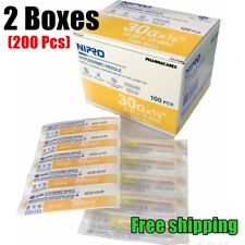 2x Nipro Hypodermic Thin Wall Sterile 03 X 13 Mm Science Lab 30g 12