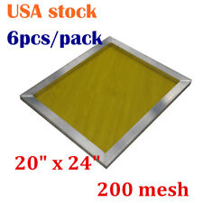 6 Pack 20 X 24 Aluminum Frame Silk Screen Printing Screens 200 Yellow Mesh
