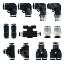 Pneumatic 516 Od Push To Connect Fittings Kit Air Line Quick Fittings Tube 12pc