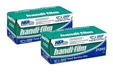 Handi Film 12x2000 Plastic Food Service Film Cling Wrap 2 Rolls Hfa 21205