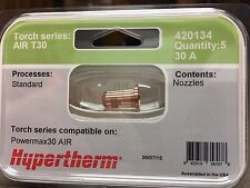 Genuine Hypertherm 420134 Air T30 Nozzles 30a Powermax 30 Plasma 5 Pack