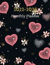 2022 2026 Monthly Planner 5 Year Calendar Organizer Journal Pink Hearts Flowers
