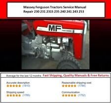 Tractors Service Manual Fits Massey Ferguson 230 231 231s 235 240 241 243 253