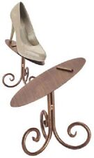 6 Bronze 6 Shoe Stands Display Metal Retail Tilted Stay Ledge Shoes Heals