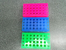 Lot Of 3 Plastic 4 Way Test Tube Racks Assorted Colors 675 X 35 X 2