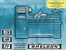 Sheldon Lathe 13 15 17 Operation Amp Maintenance Instruction Manual Cd
