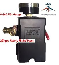 Air Compressor Pressure Control Switch 4 Port 145 175 Psi With Gauge Pop Off Valve