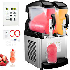 Vevor Commercial Slushy Machine 2x6l Frozen Drink Ice Maker Led Automatic Clean