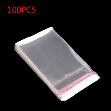 100pcs Plastic Clear Transparent Opp Self Adhesive Seal Bag Resealable Poly Bags