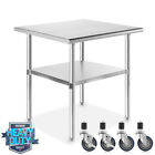 Stainless Steel 24 X 30 Nsf Commercial Kitchen Work Food Prep Table W Casters