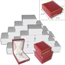 24pc Wholesale Gift Boxes For Earring Red Necklace Box Leatherette Jewelry Box