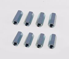 8 Pack 14 28 X 78 Long Fine Thread Hex Coupling Nut With Zinc Plate