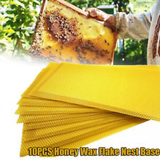 10 Pcs Honeycomb Wax Frames Beekeeping Foundation Honey Hive Equipment Bee