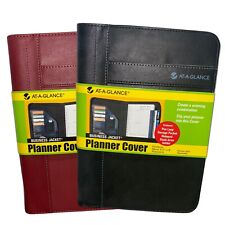 At A Glance Business Jacket Planner Cover 4 78 X 8 Black Red New
