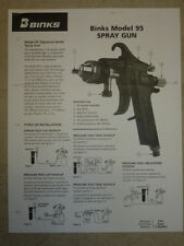 Binks 95 Air Spray Gun Parts User Manual