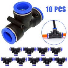 10pcs 6mm Tube14 For Tee Pneumatic Push Connector Air Line Quick Fittings