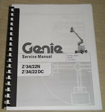 Genie Z 3422n Z 34 22 Dc Aerial Boom Man Lift Service Shop Repair Manual Book