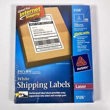 Avery 5126 Shipping Labels 5 12 X 8 12 200 Labels Nip