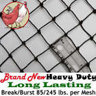 Poultry Netting 50 X 150 1 Heavy Knotted Anti Bird Net - 10 Year Lifespan