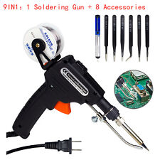Auto Soldering Gun Kit 110v 60w With Welding Desoldering Pump Tin Wireamp6 Tweezes