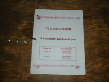 Yanmar Yld 200 Loader Ym187 Ym187d Tractor Assembly Operator Maintenance Manual