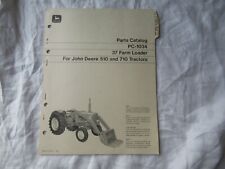 John Deere 37 Farm Loader Parts Catalog Manual Book