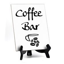 Coffee Bar Table Sign 6 X 8 White