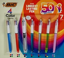 Bic 4 Color Ball Pens Fun Colorful Long Lasting Ink 7 Count
