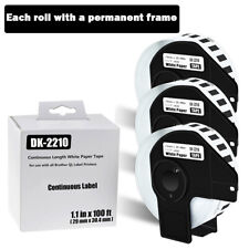3 Roll Dk 2210 Labels Fits For Brother Ql 500 Ql 550 With3 Premium Permanent Core