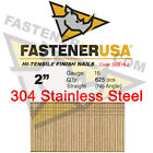 2 16 Gauge 304 Stainless Steel Straight Finish Nails 2 Inch 16 Ga 625 Ct