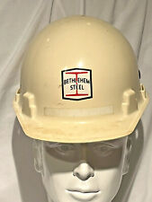 Vintage Fiberglass Plastic Safety Helmet Hard Hat Bethlehem Steel Used Sparrows