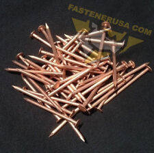 2 12 Smooth Plain Shank Solid Copper Roofing Nails 10 Gauge 50 Pcs