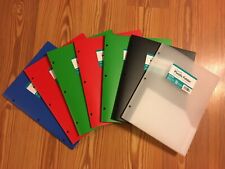 Lot Of 7 Wexford 4 Pockets Plastic Folder Durable And Flexible Assorted Colors