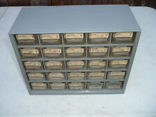 Vintage 25 Drawer Metal Nut Bolt Storage Cabinet Organizer